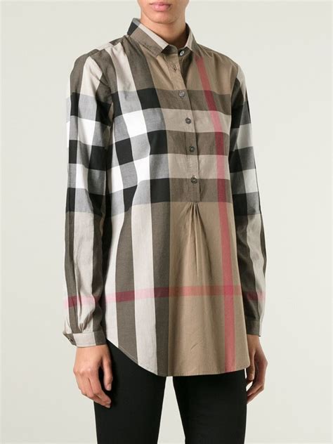 burberry ladies check shirt|Burberry nova check shirt.